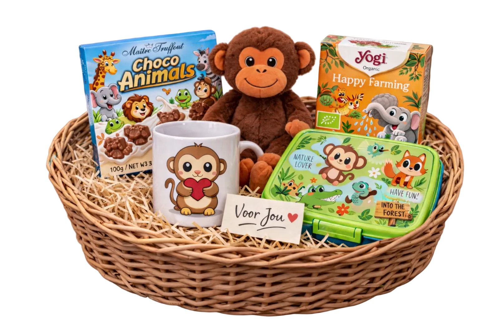 Little Monkey Warmtebox – Kinder Cadeauset met Mok & Knuffel