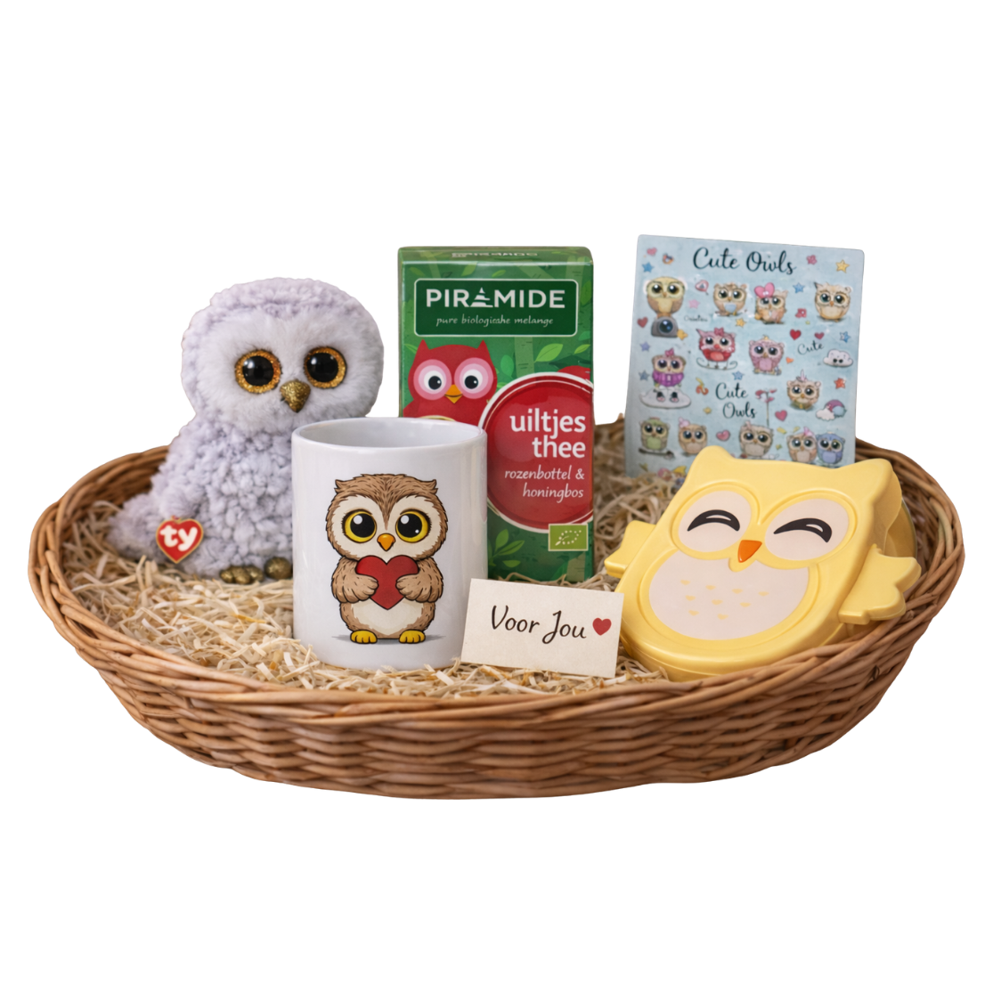 Little Owl Warmtebox – Kinder Cadeauset met Mok & Knuffel